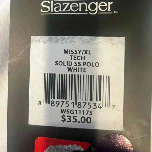 Slavender ladies white Golf shirt. NWT. Zip front v neck UPF 30 - Picture 3 of 9